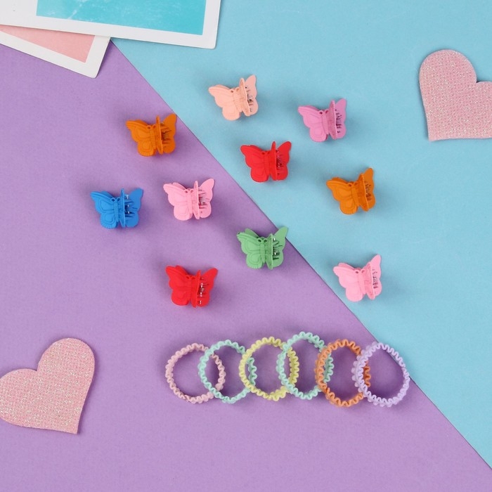 Набор для волос Набор для волос "Солнышко" (6 резинок,10 крабиков) бабочка