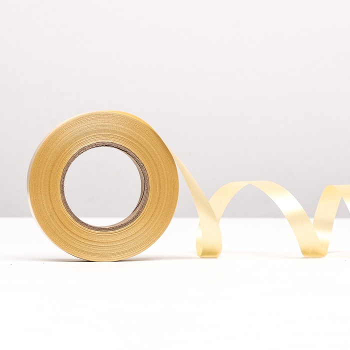 Лента для декора и подарков, золотой 2 см х 100 м Лента для декора и подарков, золотой 2 см х 100 м