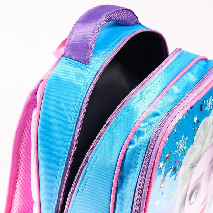 Рюкзак школьный, 39 см х 30 см х 14 см  Рюкзак школьный, 39 см х 30 см х 14 см "Эльза", Холодное сердце