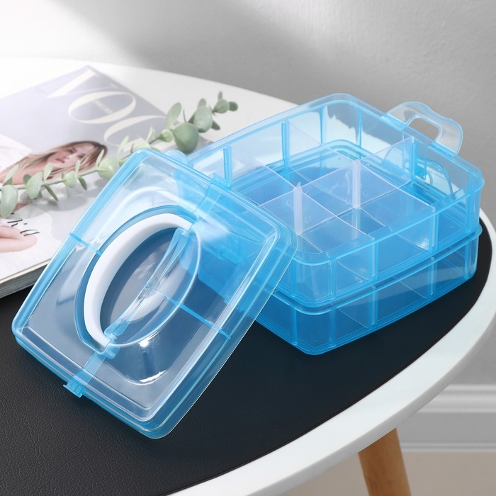 Органайзер для хранения, 2 яруса, 12 ячеек, 16×15×9 см, цвет МИКС Органайзер для хранения, 2 яруса, 12 ячеек, 16×15×9 см, цвет МИКС