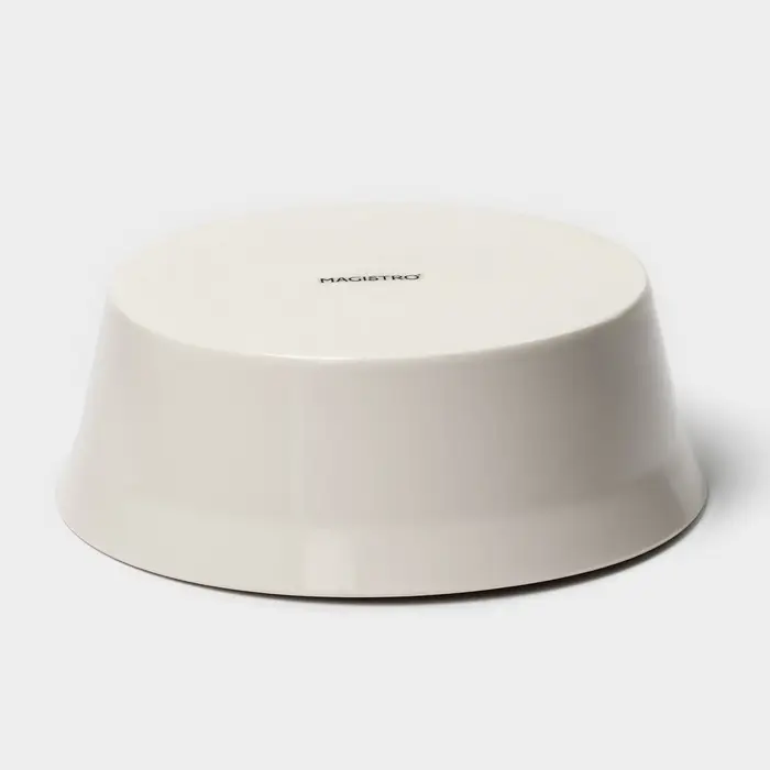 Салатники Magistro Whitewarm, 380/700/1.2 л, d=12/16/20.5 см, набор 3 шт., фарфор, белые