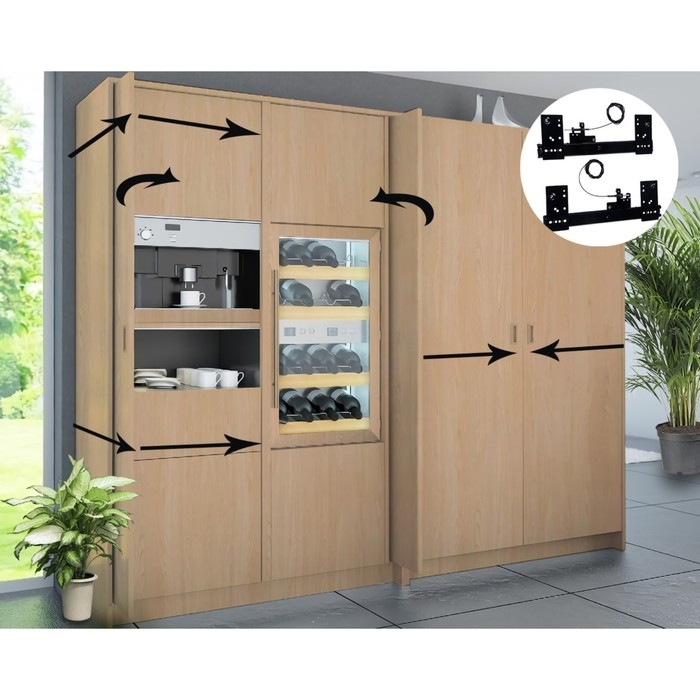 Комплект направляющих для поворотных дверей ТУНДРА L=400 мм., H=35 мм. Комплект направляющих для поворотных дверей ТУНДРА L=400 мм., H=35 мм.