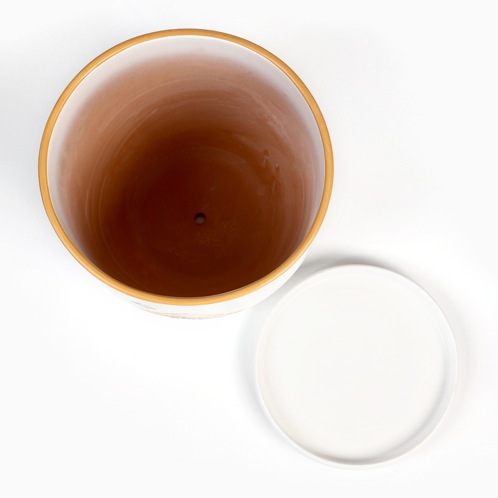 Горшок цветочный Горшок цветочный "Космея" белый, 4,7 л