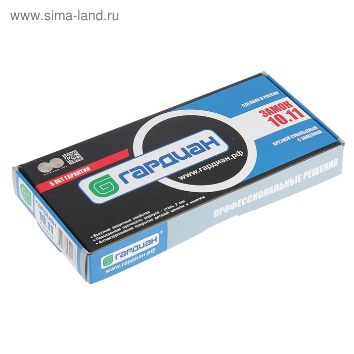 Замок врезной Замок врезной "Гардиан" 1011, с защелкой, без о/п, 4 ключа