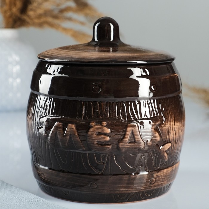 Бочонок  Бочонок "Мед" 1,2л / 14х16см, старина
