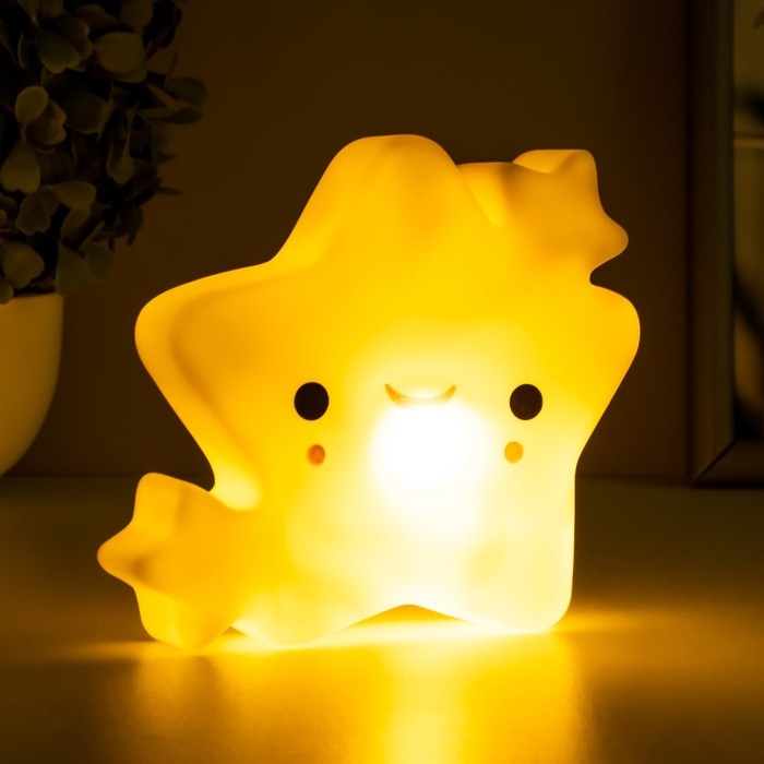 Ночник Ночник "Звезда" LED жёлтый 14,5х3х12 см RISALUX