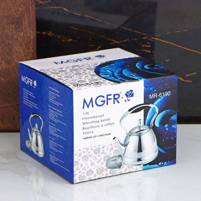 Чайник заварочный из нержавеющей стали «Каприз», 1 л, цвет хромированный Чайник заварочный из нержавеющей стали «Каприз», 1 л, цвет хромированный