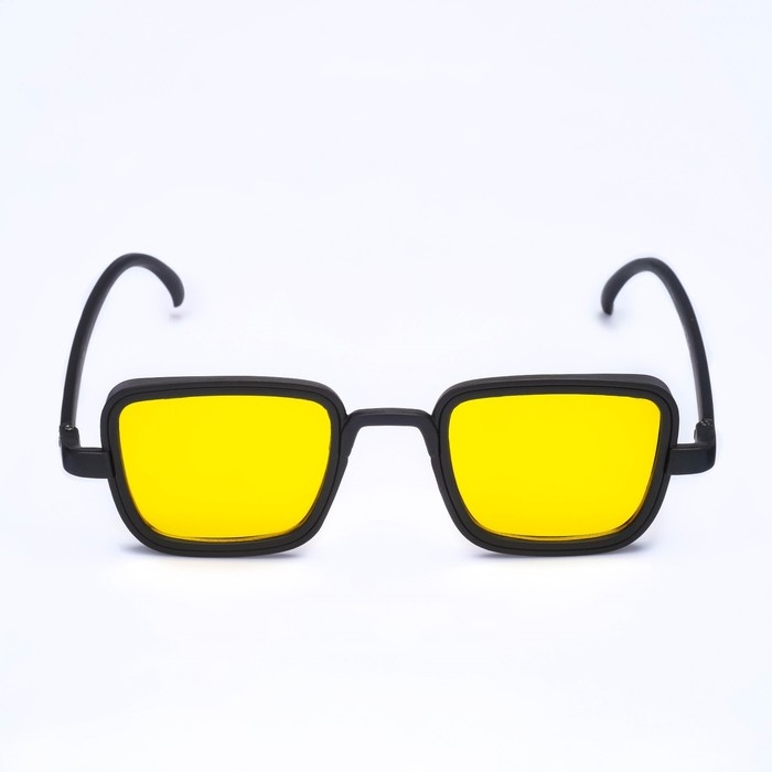 Очки солнцезащитные Очки солнцезащитные "OneSun", uv 400, 14 х 14 х 4.5 см, линза 3.5 х 5 см, жёлтые