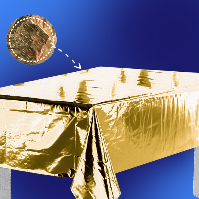 Скатерть фольгированная 137 &times; 183 см, золотая
