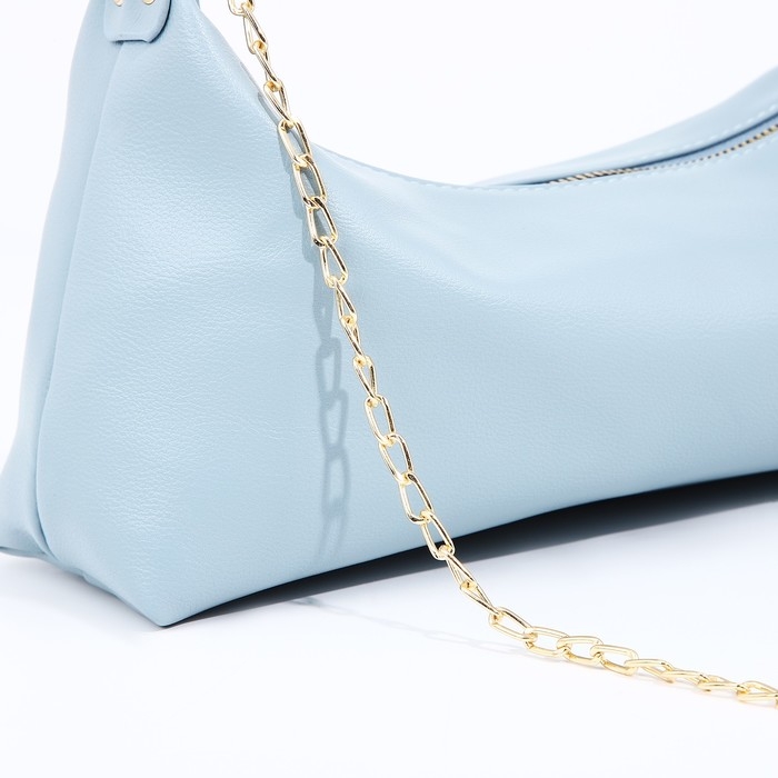 Сумка-багет на молнии, цвет голубой Сумка-багет на молнии, цвет голубой