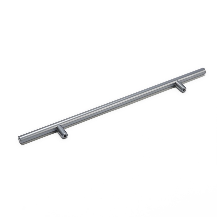 Ручка рейлинг ТУНДРА, облегчённая, d=12 мм, м/о 224/350 мм, внеш ножка, цвет графит Ручка рейлинг ТУНДРА, облегчённая, d=12 мм, м/о 224/350 мм, внеш ножка, цвет графит