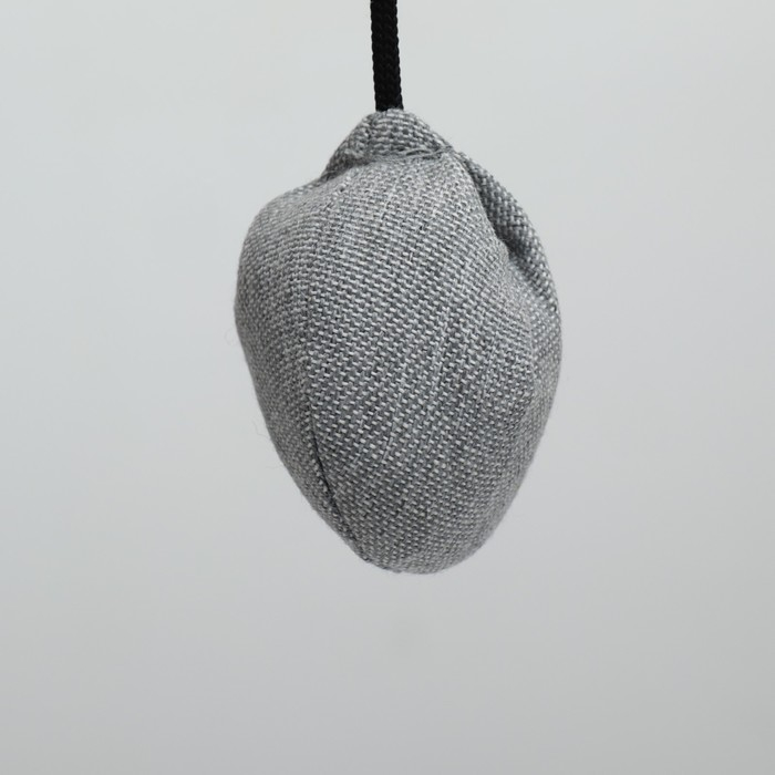 Когтеточка-столбик с основанием-кошечкой  Когтеточка-столбик с основанием-кошечкой "Пижон", 32 х 31 х 47 см, рогожка, джут, серо-синий