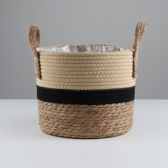 Набор корзин из 3 шт, 31x28x27 см, 27x23x25 см, 24x20x21 см, рогоз Набор корзин из 3 шт, 31x28x27 см, 27x23x25 см, 24x20x21 см, рогоз