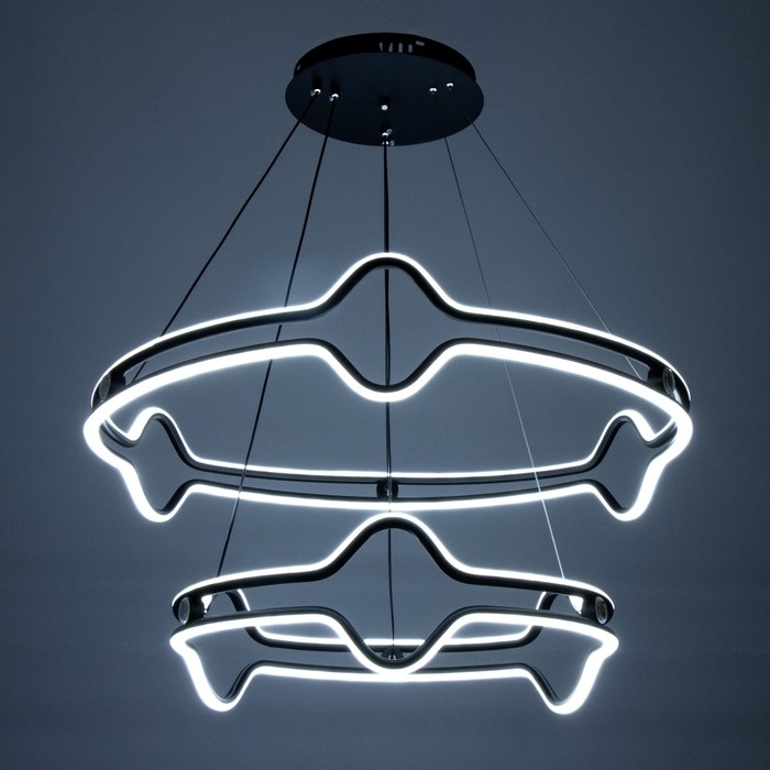 Светильник Светильник "Холтерина" LED 320Вт 3000-6000К черный 70х70х15см BayerLux