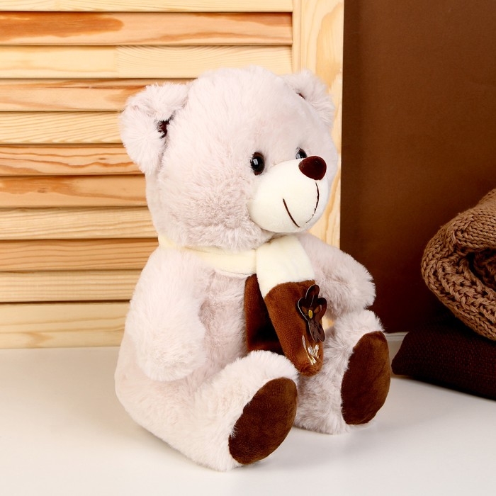 Мягкая игрушка «Мишутка в шарфе», 25 см, цвета МИКС