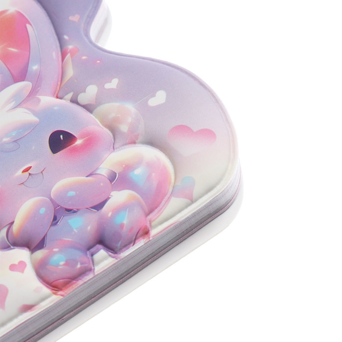 Записная книжка подарочная на гребне 80л,линия, цветной блок,обложка ПВХ 3D Зайка(10х10,5см)   10539 Записная книжка подарочная на гребне 80л,линия, цветной блок,обложка ПВХ 3D Зайка(10х10,5см)   10539