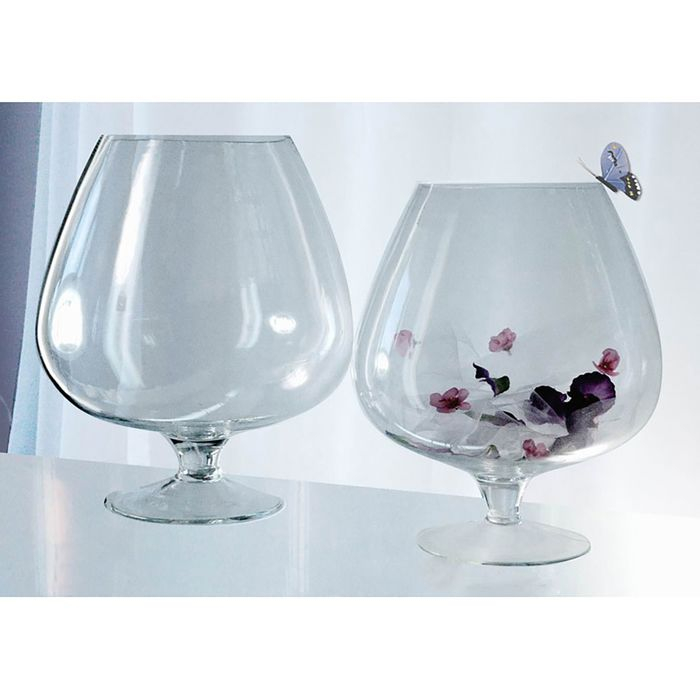 Ваза Ваза "Бренди" бокал на ножке H=35х29,5см, d=16.5см,V=12 л 2525 прозрачная