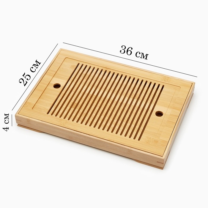 Поднос для чайной церемонии, 36 х 25 х 4 см Поднос для чайной церемонии, 36 х 25 х 4 см