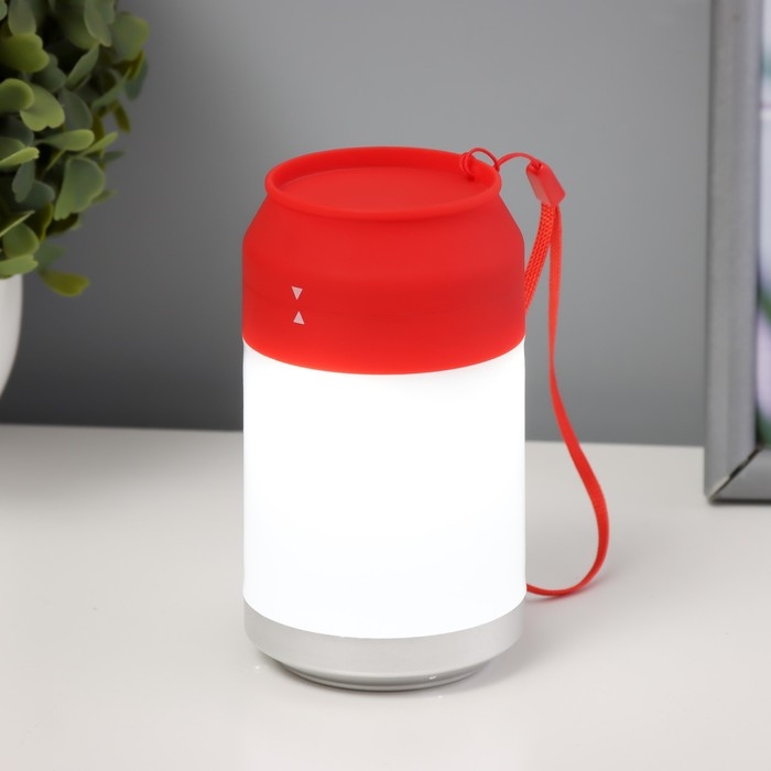 Ночник Ночник "Фоси" LED 5 режимов от батареек 3хААА бело-красный 6,5х6,5х11,5 см