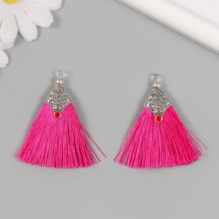 Декор для творчества текстиль Декор для творчества текстиль "Кисть Восток" розовато-лиловый набор 2 шт 1,6х4,5 см