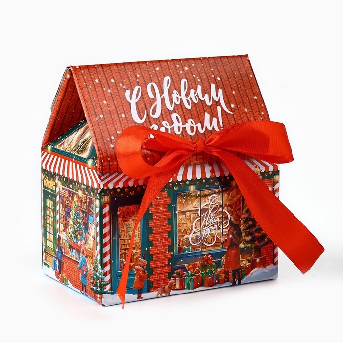 Коробка подарочная новогодняя складная « С Новым годом! », 15 х 18 х 10 см, Новый год Коробка подарочная новогодняя складная « С Новым годом! », 15 х 18 х 10 см, Новый год