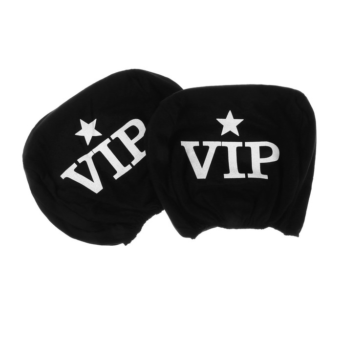 Чехлы на подголовник VIP, черные, набор 2 шт Чехлы на подголовник VIP, черные, набор 2 шт