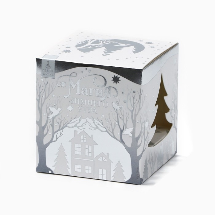 Новогодняя свеча гелевая с декором внутри «Новый год: Ёлка» 5х5х6см Новогодняя свеча гелевая с декором внутри «Новый год: Ёлка» 5х5х6см