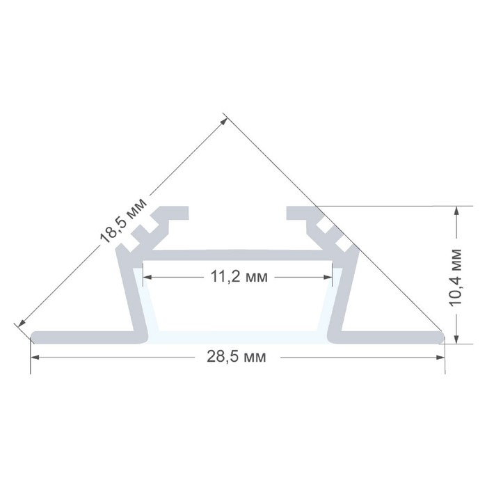Угловой профиль Apeyron Electrics для светодиодной ленты, алюминий, рассеиватель, 1 м Угловой профиль Apeyron Electrics для светодиодной ленты, алюминий, рассеиватель, 1 м
