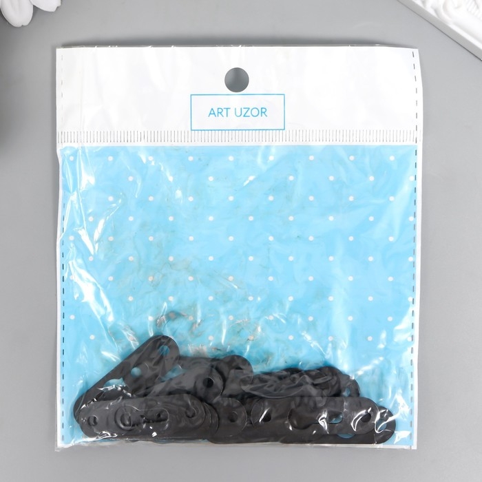 Петля для картины, фоторамки металл (набор 20 шт) чёрная 3,9х1,2 см Петля для картины, фоторамки металл (набор 20 шт) чёрная 3,9х1,2 см