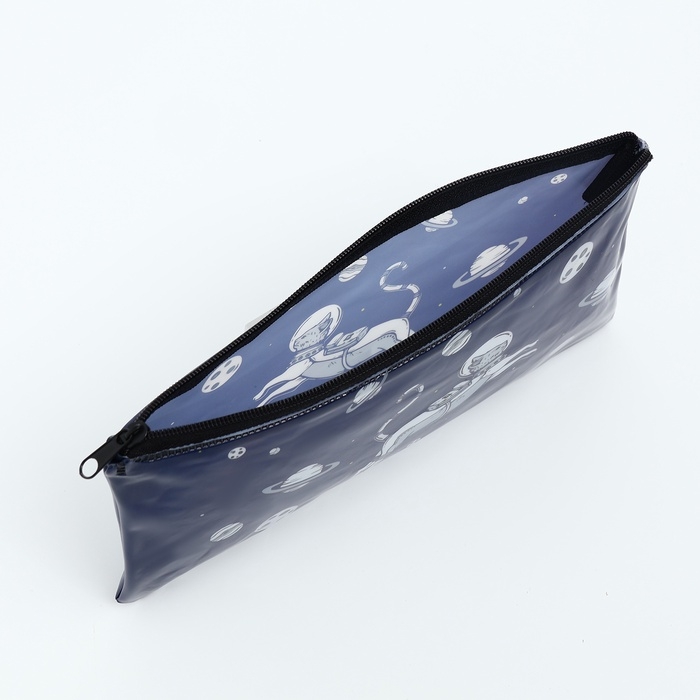Косметичка-пенал на молнии, цвет синий Косметичка-пенал на молнии, цвет синий