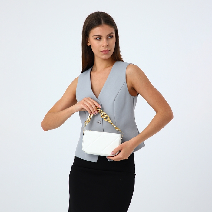 Сумка кросс-боди на молнии, цвет белый Сумка кросс-боди на молнии, цвет белый