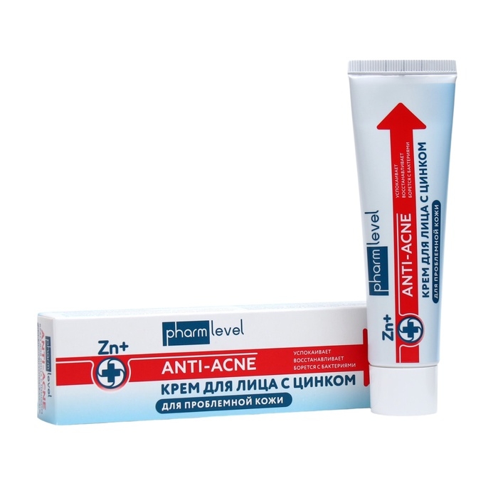 Крем для лица с цинком  Крем для лица с цинком "Анти-акне", для проблемной кожи, 50 мл