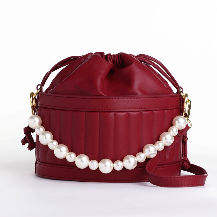 Сумка кросс-боди, отдел на шнурке, цвет бордовый Сумка кросс-боди, отдел на шнурке, цвет бордовый