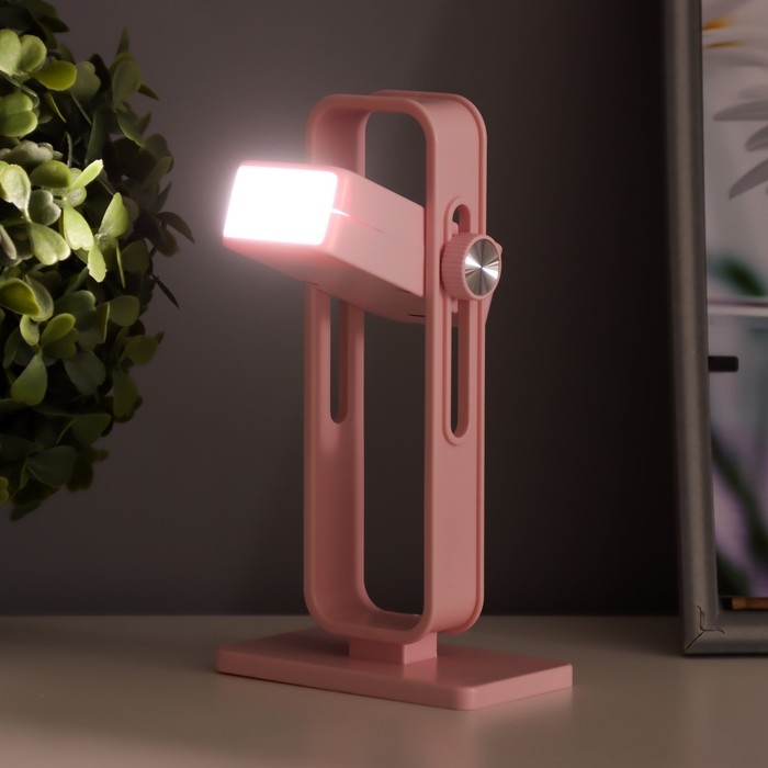 Ночник Ночник "Рудс" LED 3Вт USB АКБ розовый 9х4,8х16 см