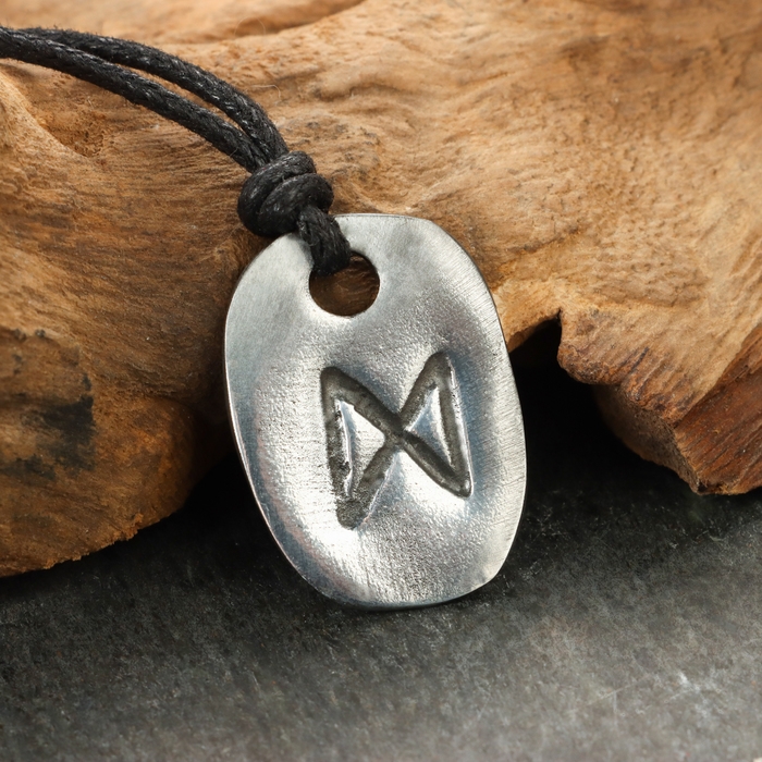 Амулет "Скандинавские Руны", руна ДАГАЗ, 21х29мм, металлический