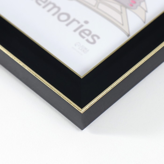 Фоторамка пластик Фоторамка пластик "Акварель" 10х15 см, чёрный