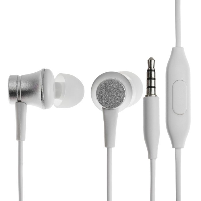 Наушники CB-53, проводные, вакуумные, микрофон, 1 м, Jack 3.5 мм, белые Наушники CB-53, проводные, вакуумные, микрофон, 1 м, Jack 3.5 мм, белые