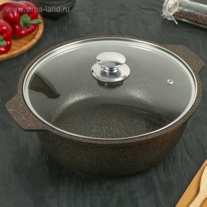 Кастрюля-жаровня Granit ultra original, 4 л, антипригарное покрытие, цвет чёрный Кастрюля-жаровня Granit ultra original, 4 л, антипригарное покрытие, цвет чёрный