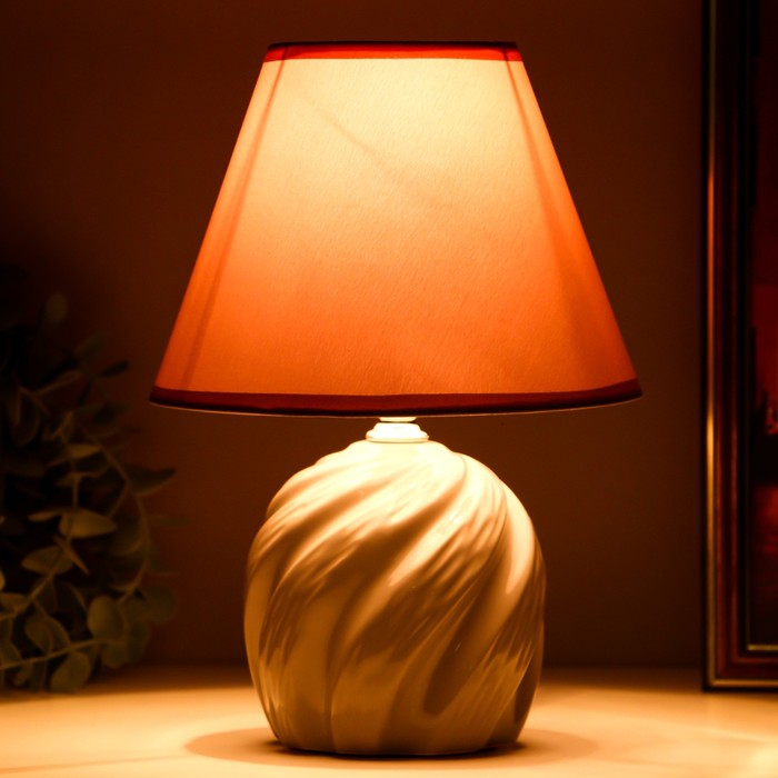 Лампа настольная керамика "Кадди" 1хE14 40Вт серый 18х18х27 см RISALUX