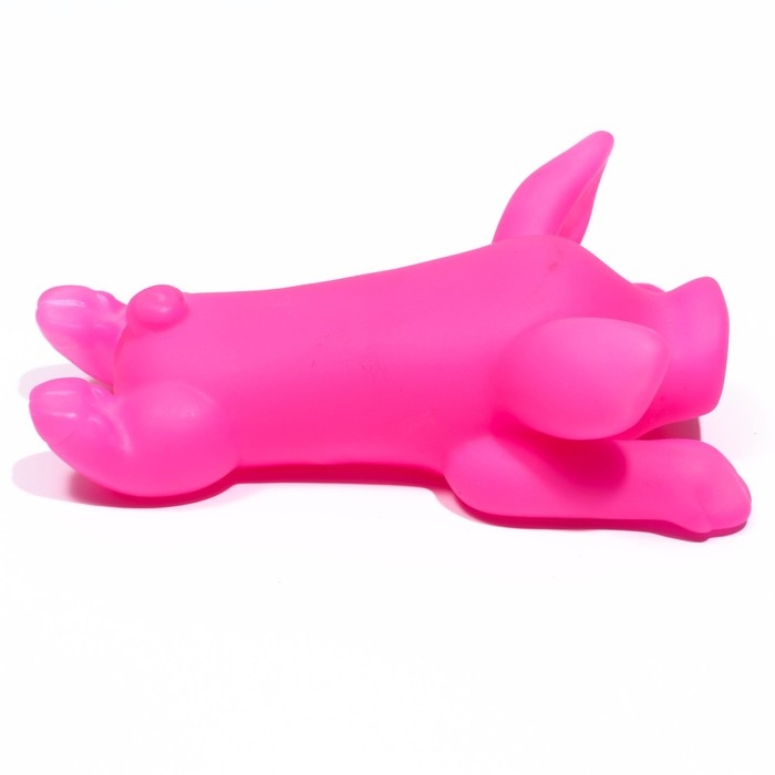 Игрушка пищащая Игрушка пищащая "Буженина" для собак, 13 см, розовая