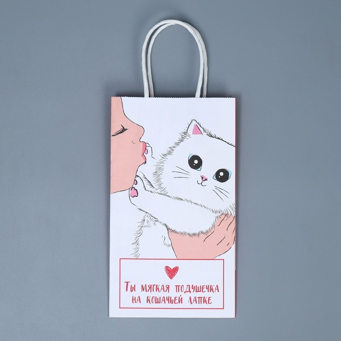 Пакет подарочный крафтовый, упаковка, «Мягкая моя», 12 х 21 х 9 см Пакет подарочный крафтовый, упаковка, «Мягкая моя», 12 х 21 х 9 см