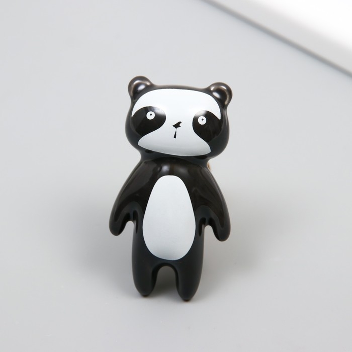 Ручка для шкатулки керамика, металл Ручка для шкатулки керамика, металл "Панда" 6,3х3,5 см