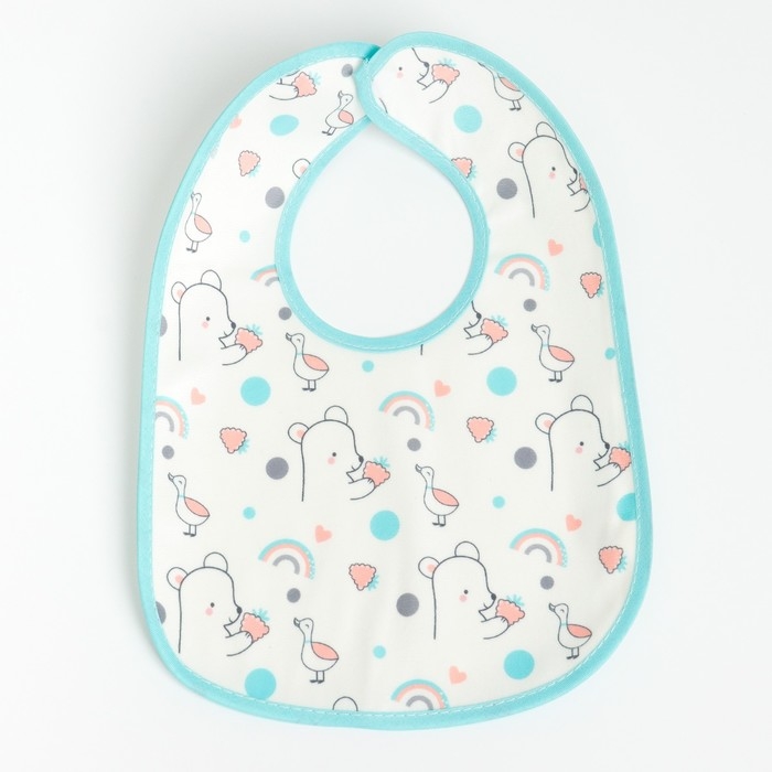 Набор детских слюнявчиков Крошка Я, 3 шт. + подарок, 29х20 см., цвет бирюзовый, розовый, серый Набор детских слюнявчиков Крошка Я, 3 шт. + подарок, 29х20 см., цвет бирюзовый, розовый, серый