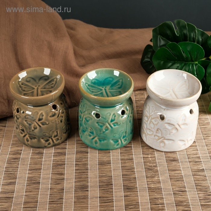 Аромалампа керамика  Аромалампа керамика "Бабочки" МИКС 8,5х7х7 см