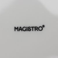 Набор тарелок фарфоровых глубоких Magistro Basic bistro, 6 предметов: 450 мл, d=15,5 см, цвет белый