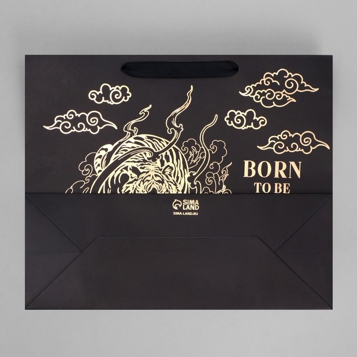 Пакет подарочный крафтовый с пластиковым окном, упаковка, «Burn to be wild», 31 х 26 х 11 см