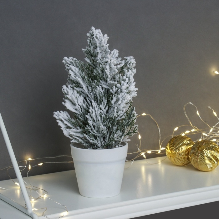 Ёлка декор Ёлка декор "Заснеженная, в горшочке" 20х7 см