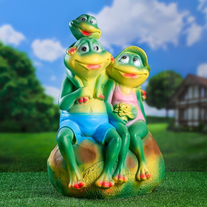 Садовая фигура  Садовая фигура "Семья лягушек" 40х31х59см большие