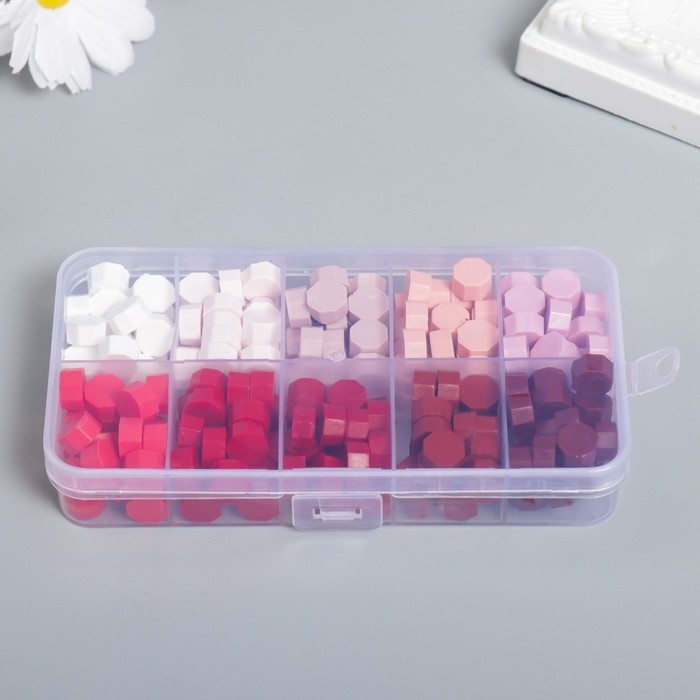 Набор сургуча Набор сургуча "От розового до красного" матовый 10 цветов 12,7х6,5х2 см