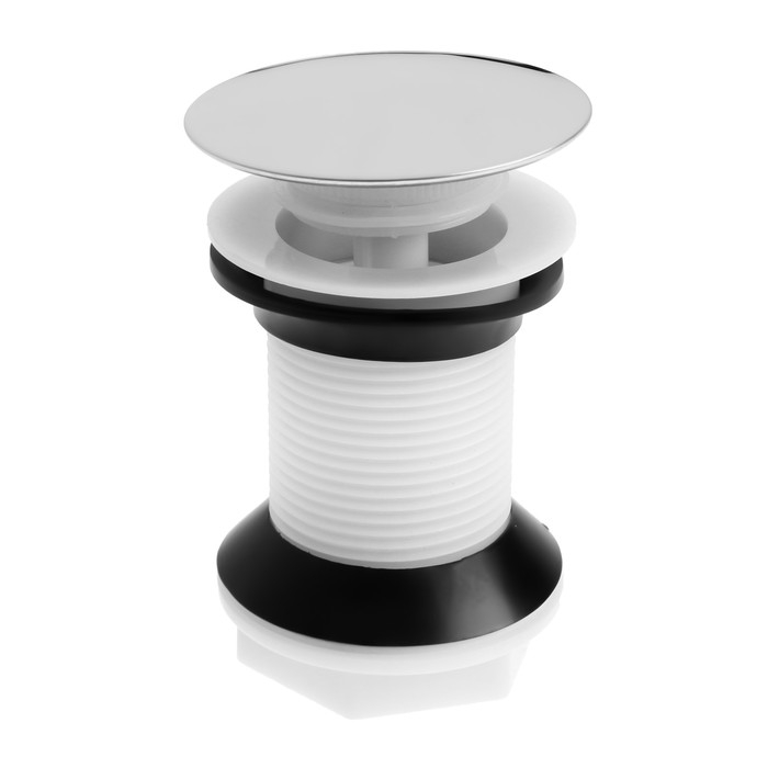 Донный клапан ZEIN B3, корпус пластик, большая кнопка, нержавеющая сталь, без перелива Донный клапан ZEIN B3, корпус пластик, большая кнопка, нержавеющая сталь, без перелива